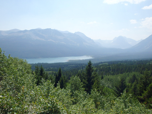 Our first peek at Two Medicine Lake.