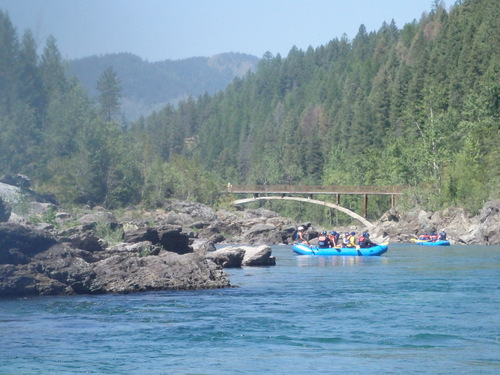 Moments before the raft trip was over.