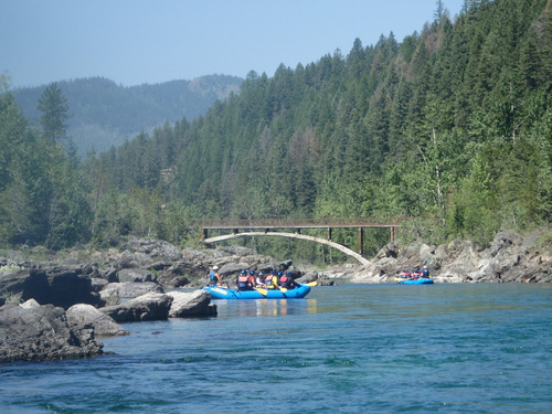 Moments before the raft trip was over.