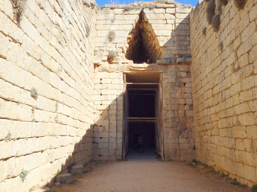 Tholos (Beehive) Tomb of Clytemnestra, Entrance.