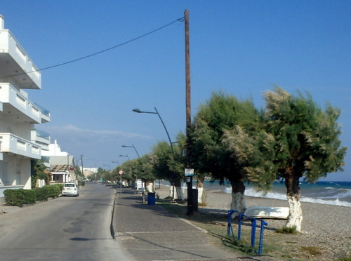 Cycling the Gulf of Corinth's coast.