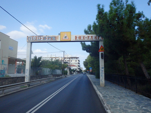 Cycling the Gulf of Corinth's coast.