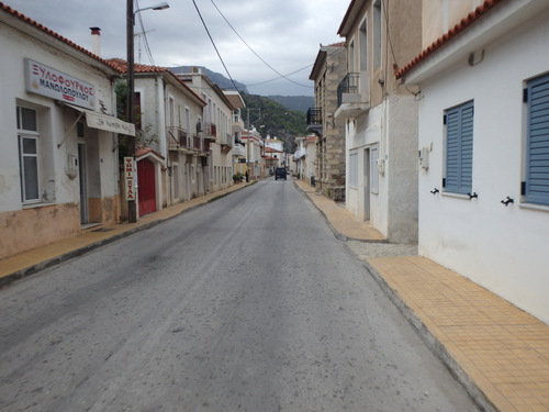 Cycling the Gulf of Corinth's coast.