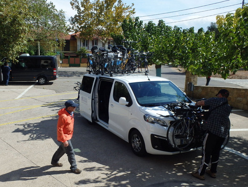 About to unload bikes and gear.