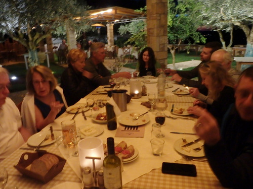 Our gang at the evening dinner.