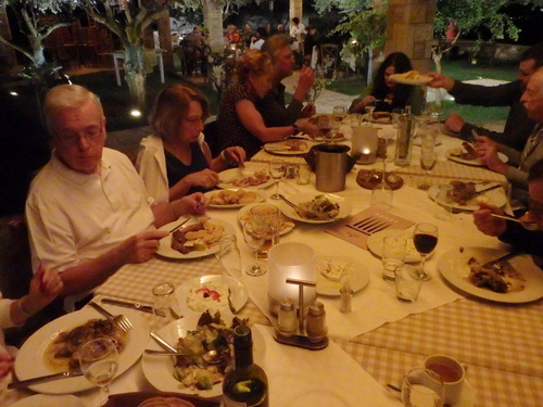 Our gang at the evening dinner.