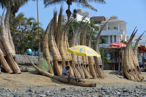 Caballitos de Totora, a 3000 Year Old Peruvian Traditional Native Reed Boat Design.