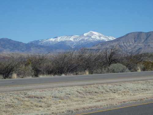 Looking northeast at Sierra Blanca.