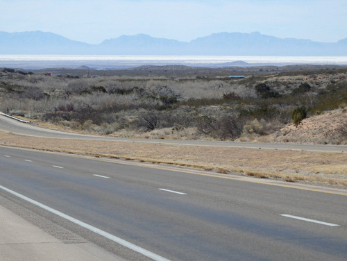 Our back view: White Sands, New Mexico.