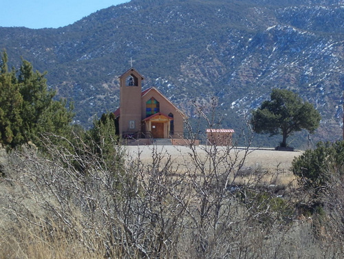 Terry liked this church immediately from a distance, Our Lady of Guadalupe.