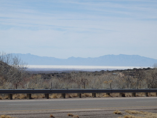 Looking southwest, the Whites Sands area is visible in the basin.