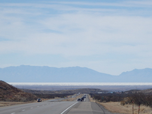 Straight ahead on US-70 is due west.