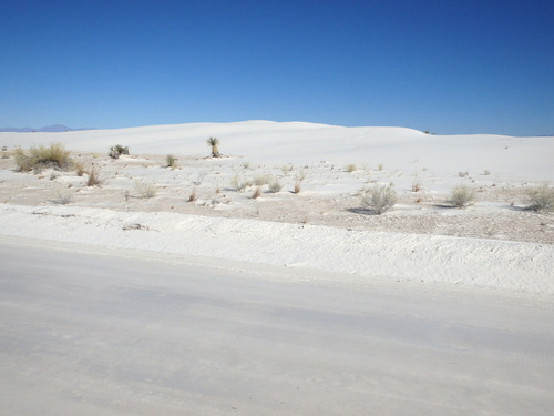 White Sands, NM: Cycling on the sand.