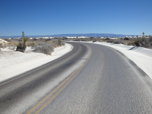 Our Tandem had reached the paved road surface.