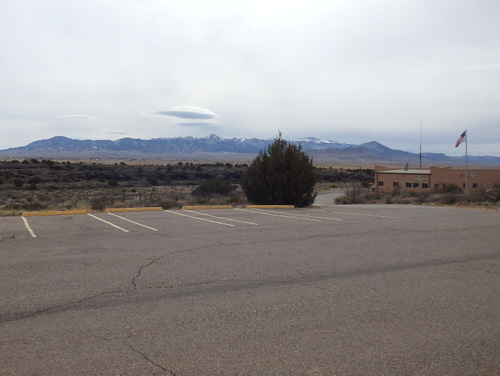 Looking ESE across the Sacramento Mountains (Sierra Blanca is the tallest).