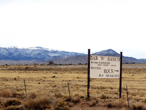 Ranch with a scenic backdrop.