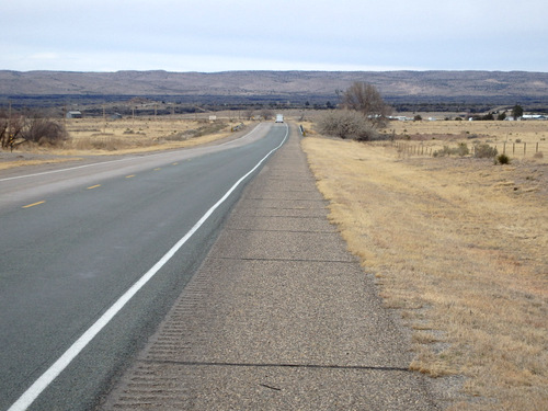 Heading West, the ancient lava field is now visible.